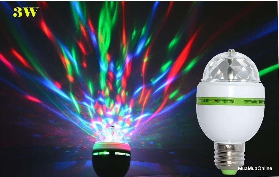 Đèn Led Vũ Trường Xoay 7 Màu 3W Cao Cấp Đèn Led Vũ Trường Xoay 7 Màu 3W Cao Cấp