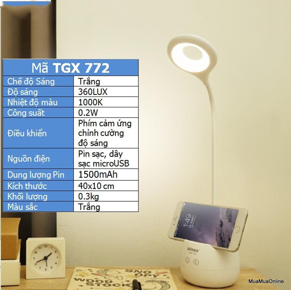 Đèn Bàn Tích Điện Bảo Vệ Thị Lực Kiêm Giá Đỡ Điện Thoại, Hộc Bút Để Bàn Tgx 772 Đèn Bàn Tích Điện Bảo Vệ Thị Lực Kiêm Giá Đỡ Điện Thoại, Hộc Bút Để Bàn Tgx 772