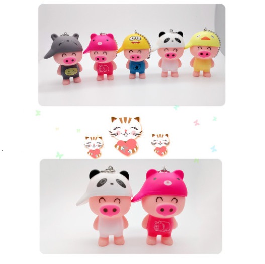 Móc Khóa Hình Heo Ngộ Nghĩnh (6 Màu) Móc Khóa Hình Heo Ngộ Nghĩnh (6 Màu)