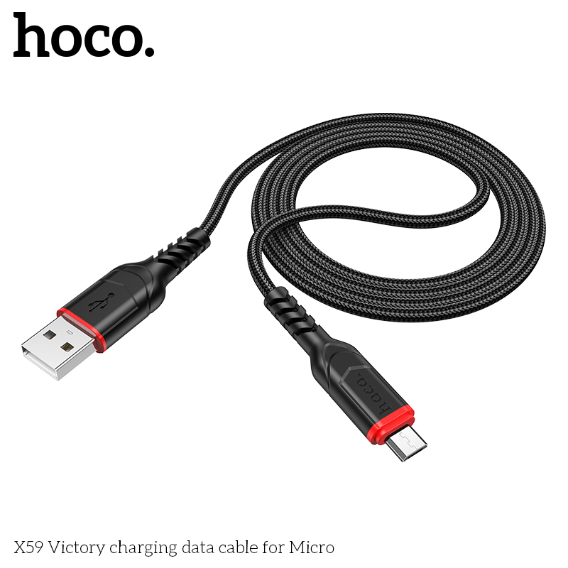 Cáp Sạc Hoco X59 Mic Đỏ 2M