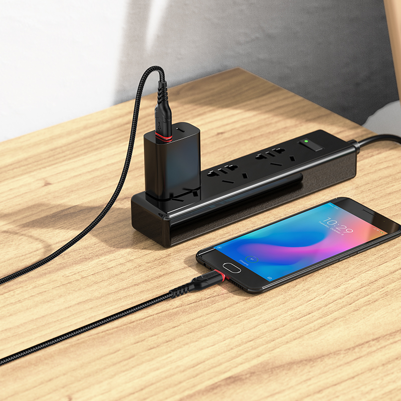 Cáp Sạc Hoco X59 Mic Đỏ 2M