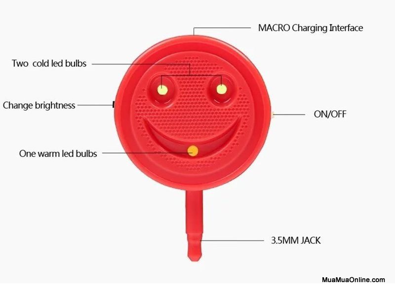 Đèn Flash Mặt Cười Hỗ Trợ Chụp Hình Đèn Flash Mặt Cười Hỗ Trợ Chụp Hình