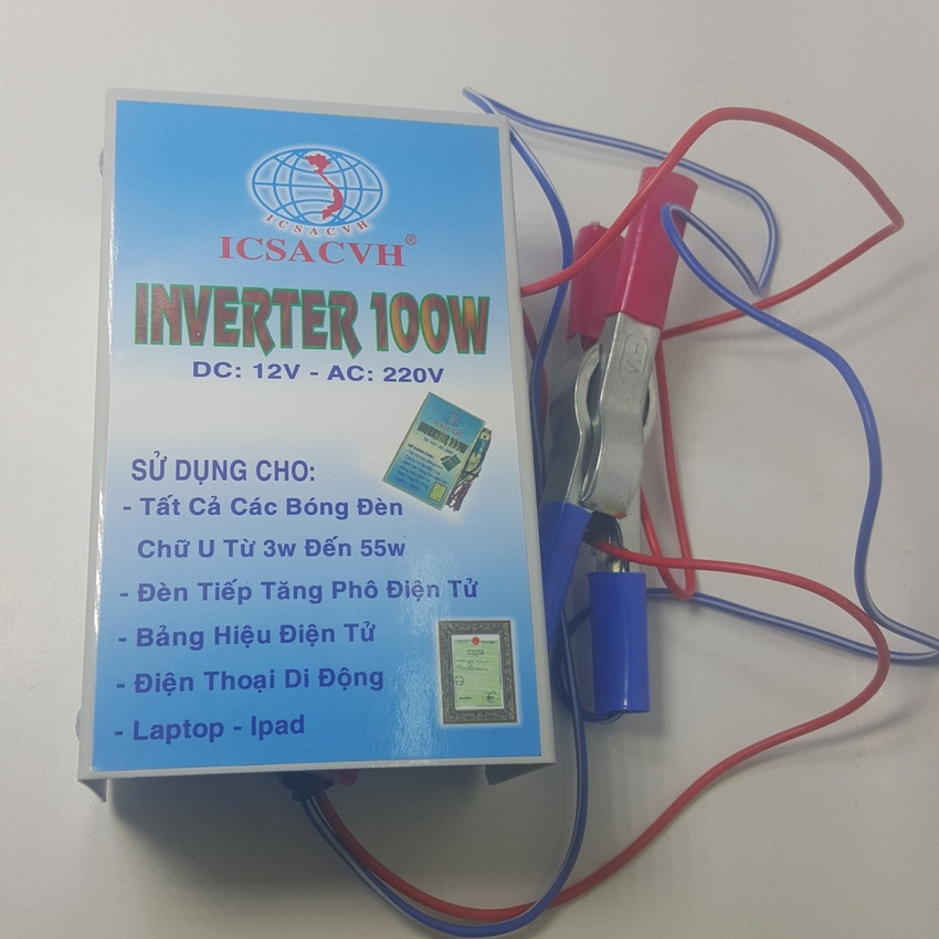 Bộ Đảo Điện Inverter 12V Ra 220V 100W Bộ Đảo Điện Inverter 12V Ra 220V 100W