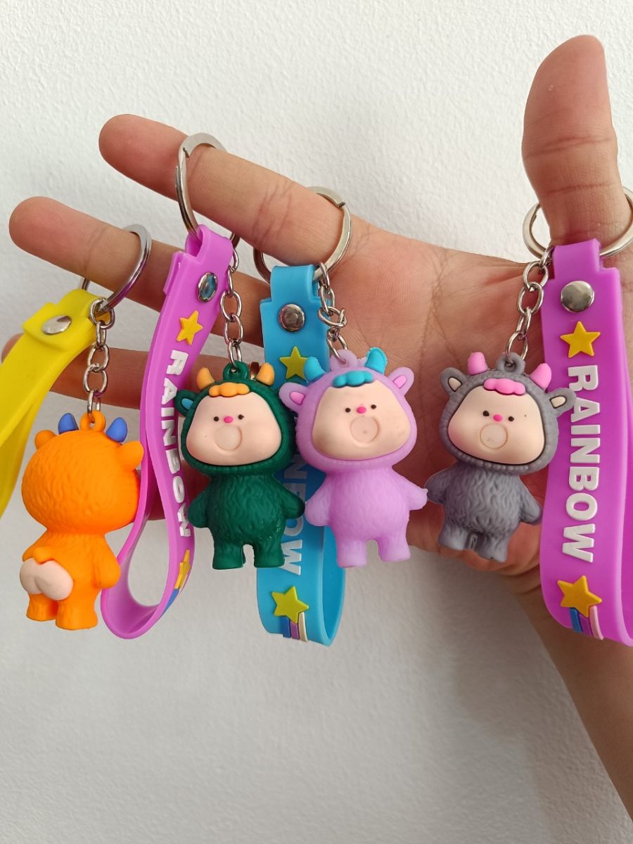 Móc Khoá Hình Bé Khủng Long Có Sừng Cực Đẹp