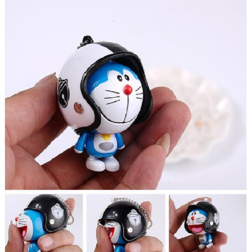 Móc Khóa Hình Doremon Đội Nón Bảo Hiểm Kute