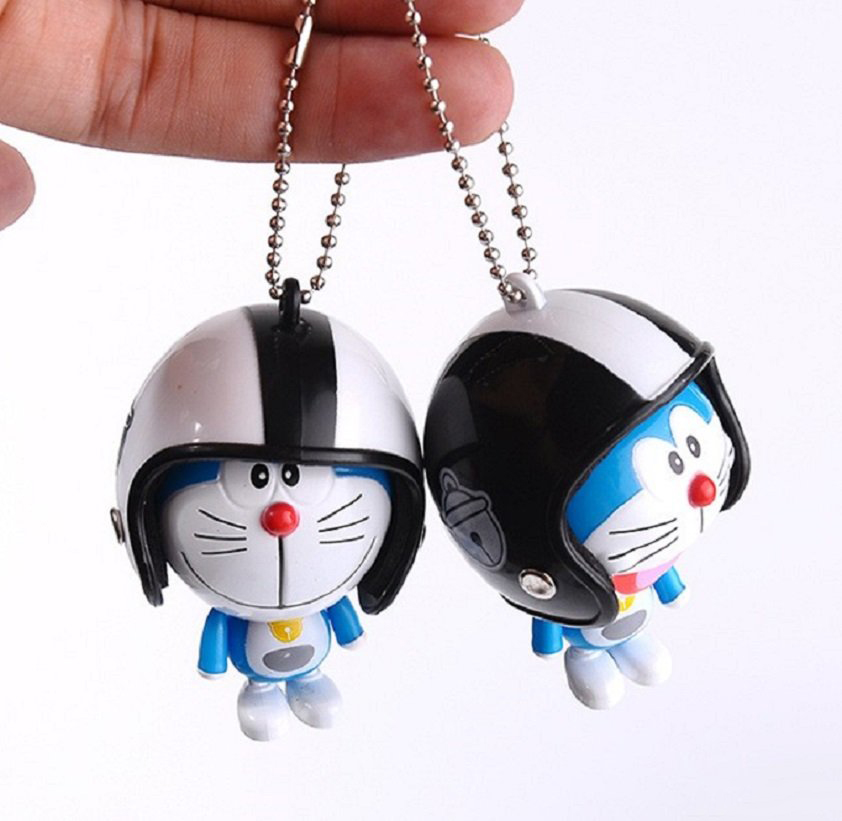 Móc Khóa Hình Doremon Đội Nón Bảo Hiểm Kute