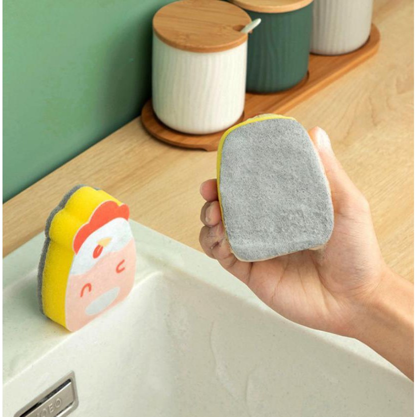 Miếng Rửa Chén Tạo Bọt Chống Xước Hình Thú