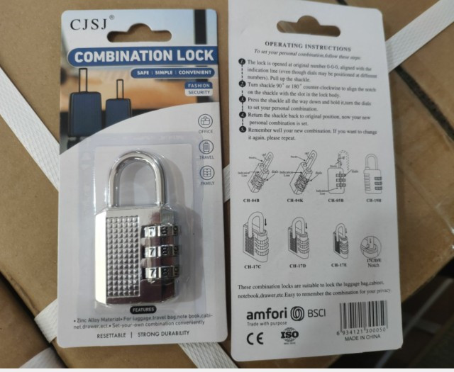 Ổ Khóa Inox Mật Mã 3 Số