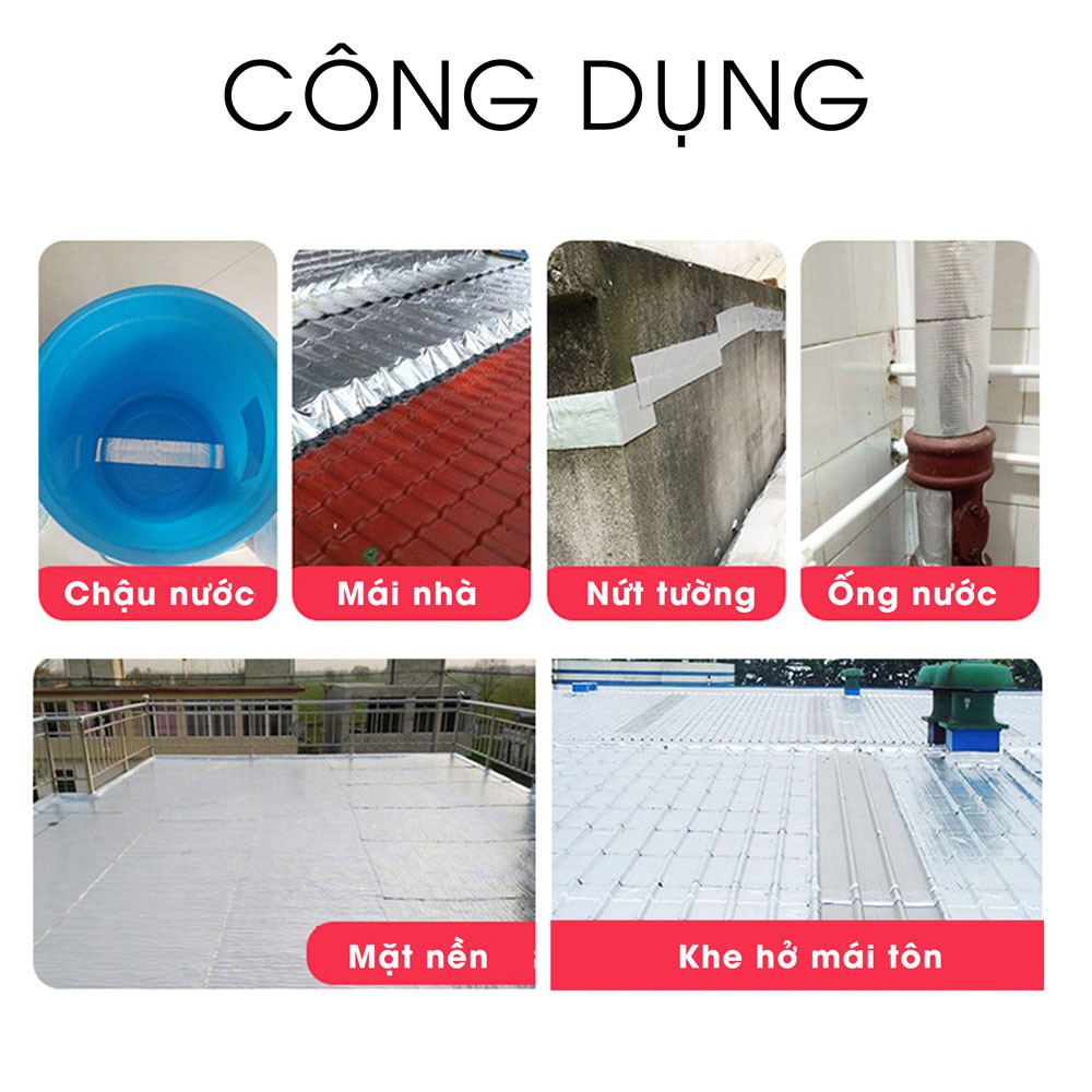 Băng Keo Siêu Dính Chống Thấm Waterproof Bản To 20Cm Dài 5M