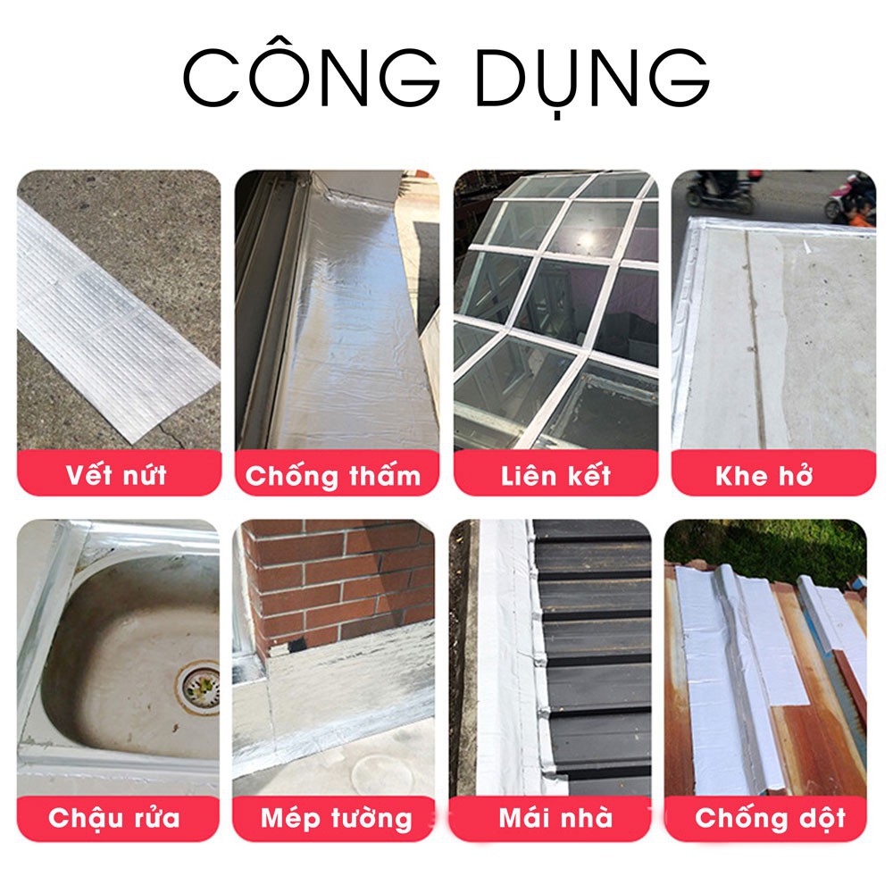 Băng Keo Siêu Dính Chống Thấm Waterproof Bản To 20Cm Dài 5M
