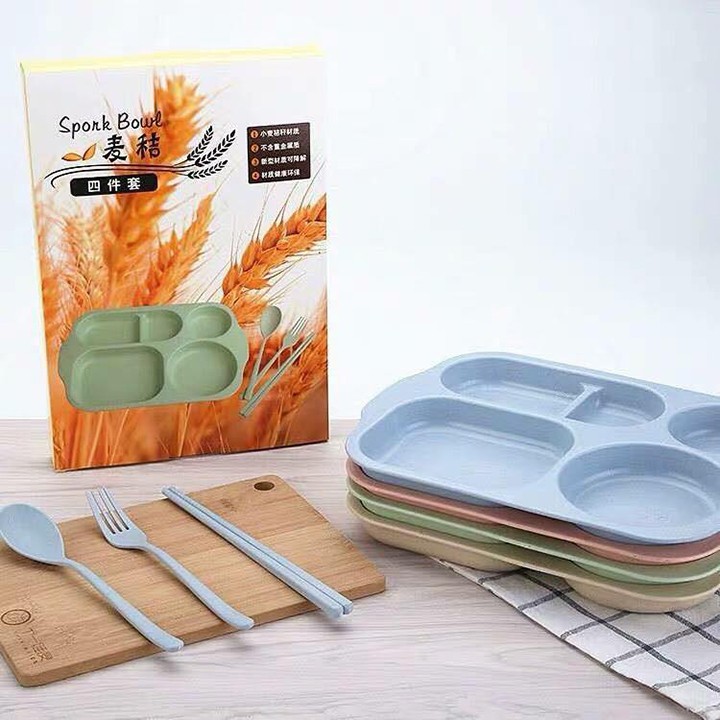 Bộ 6 Món Khay ăn Dặm Lúa Mạch Cho Bé Bộ 6 Món Khay ăn Dặm Lúa Mạch Cho Bé