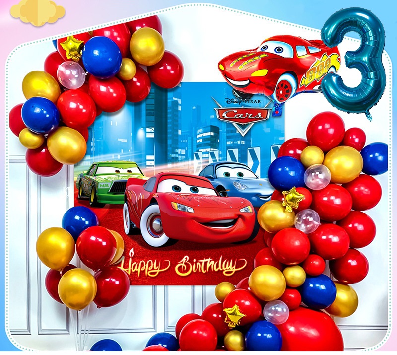 Bộ Sinh Nhật Hình Xe Hơi Bộ Sinh Nhật Hình Xe Hơi