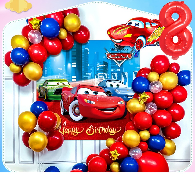 Bộ Sinh Nhật Hình Xe Hơi Bộ Sinh Nhật Hình Xe Hơi