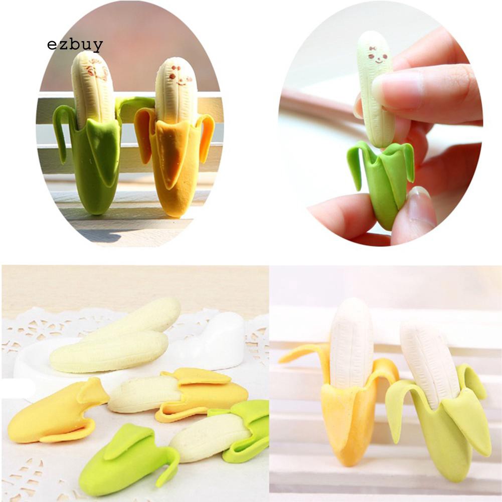 Combo 2 Gôm Tẩy Mini Hình Chuối 4.5cm