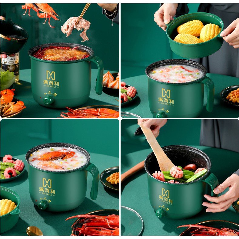 Nồi Lẩu Điện 2 Nấc Nhiệt Kèm Giá Hấp Và Tay Cầm Mẫ Nồi Lẩu Điện 2 Nấc Nhiệt Kèm Giá Hấp Và Tay Cầm Mẫ