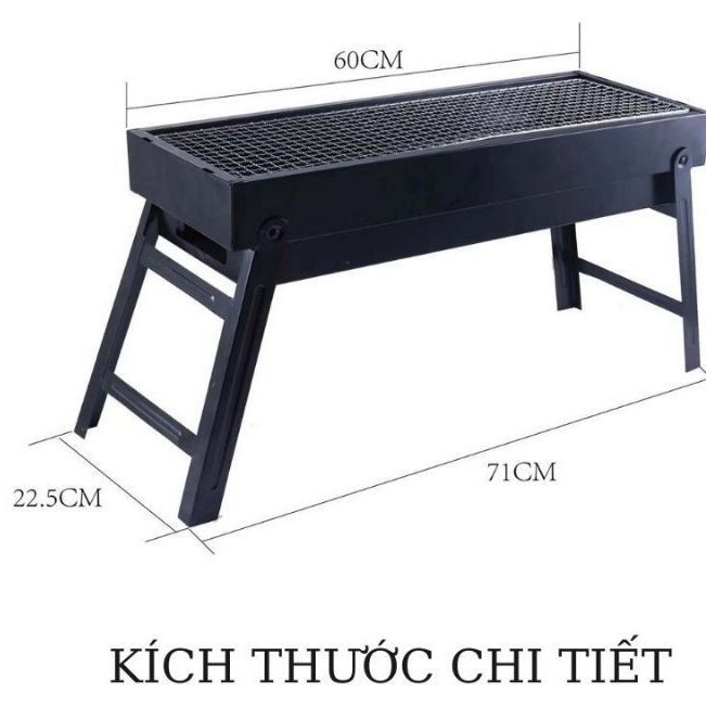 Bếp Nướng Than Hoa Dài Cao Cấp Gấp Gọn Ngoài Trời (Hàng Việt Nam) (T1) (Cái)