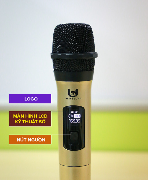 Micro Karaoke Không Dây Model V-W003 - 2 Mic Best Sound