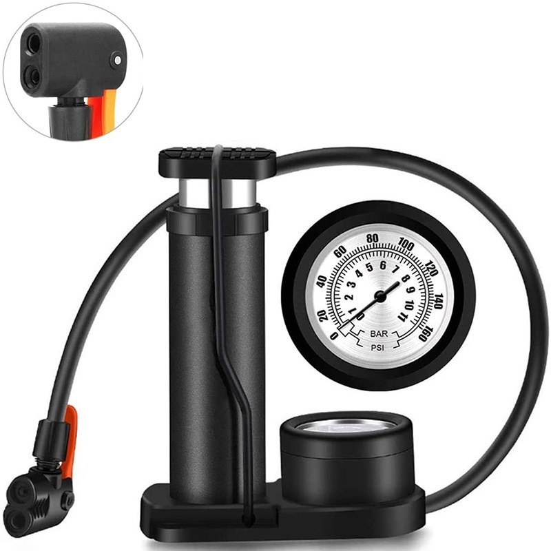 Bơm Xe Đạp Chân Đứng Mặt Tròn Bơm Xe Đạp Chân Đứng Mặt Tròn