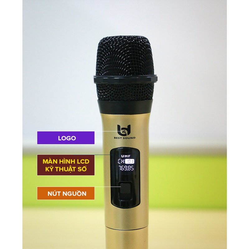 Micro Karaoke Không Dây Model V-W003 - 1 Mic Best Sound