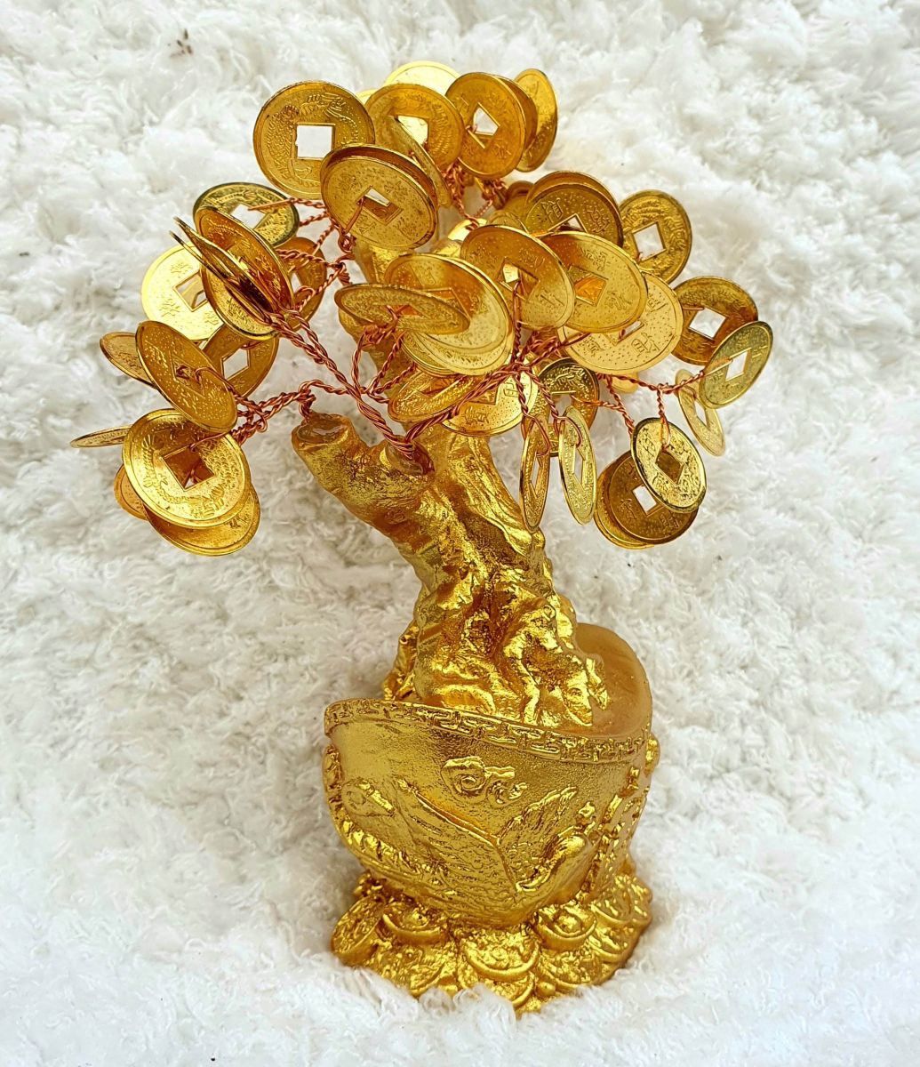 Cây Thỏi Vàng Tài Lộc Rồng Phụng Tiền Xu 18Cm Cây Thỏi Vàng Tài Lộc Rồng Phụng Tiền Xu 18Cm