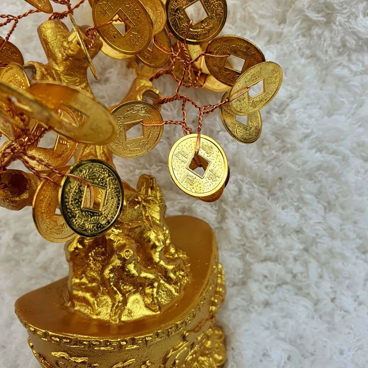 Cây Thỏi Vàng Tài Lộc Rồng Phụng Tiền Xu 18Cm Cây Thỏi Vàng Tài Lộc Rồng Phụng Tiền Xu 18Cm