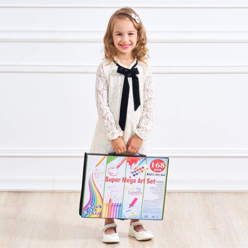 Hộp Bút Chì Màu 168 Món Cho Bé Hộp Bút Chì Màu 168 Món Cho Bé