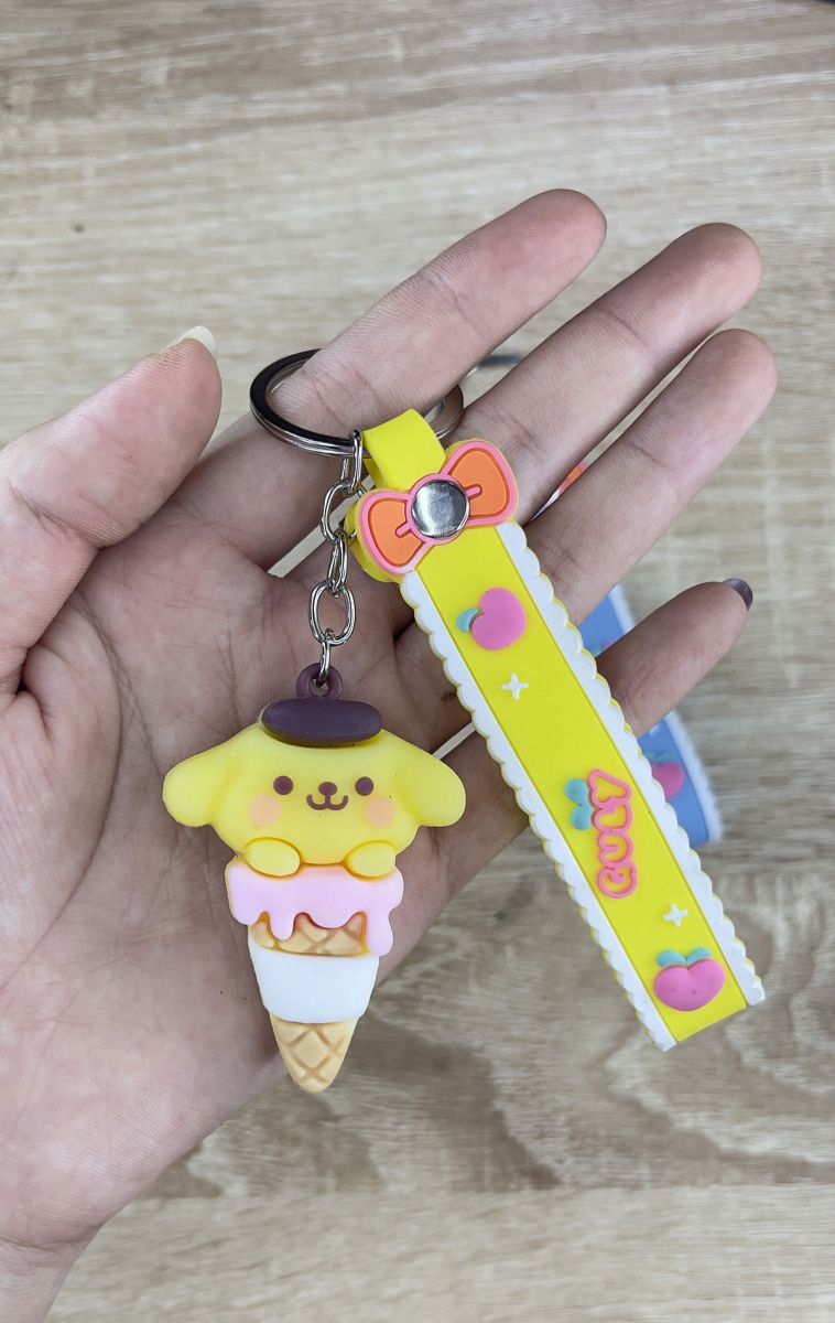 Móc Khoá Hình Thú Cực Đẹp - Kem Ốc Quế Guly Nhiều Màu