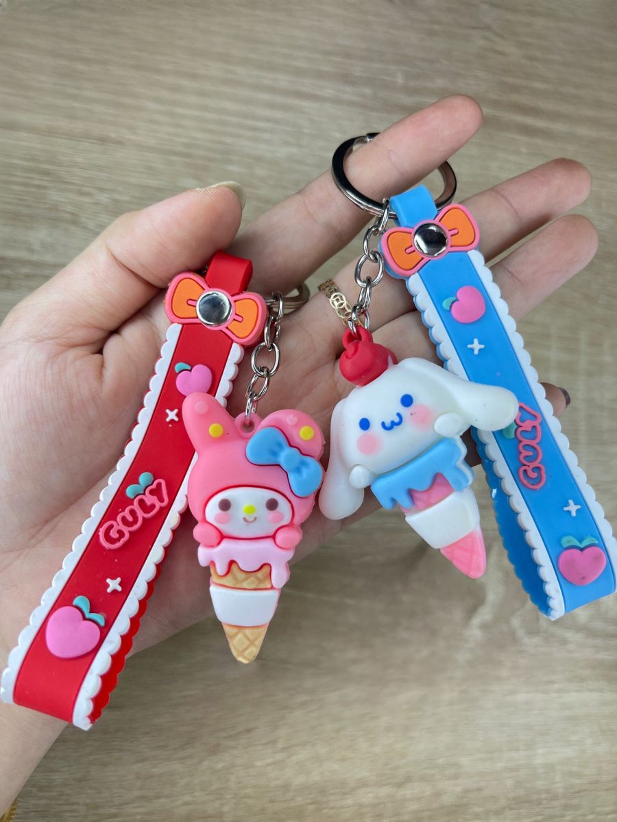 Móc Khoá Hình Thú Cực Đẹp - Kem Ốc Quế Guly Nhiều Màu