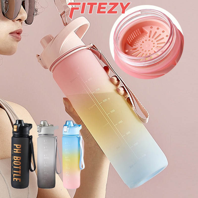 Bình Đựng Nước Refill 1 Lít Cao Cấp Có Quai Đeo