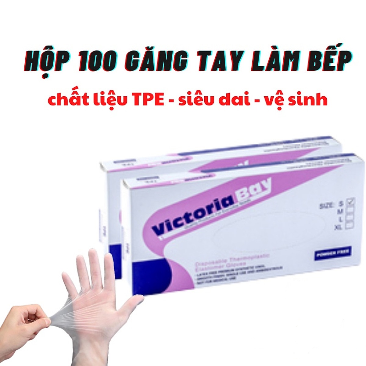 Hộp Găng Tay Nhựa Tpe ( 100C ) Hộp Găng Tay Nhựa Tpe ( 100C )