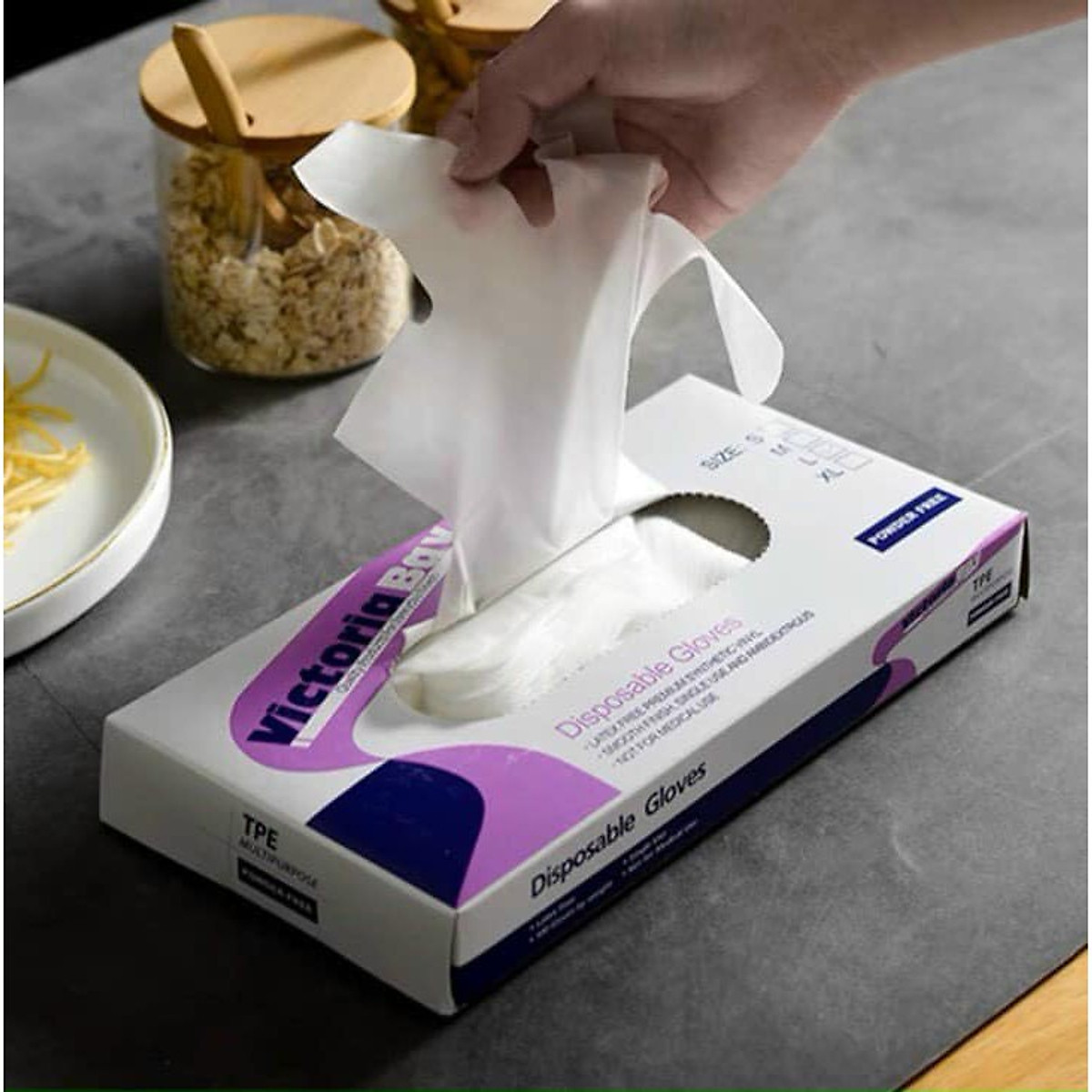 Hộp Găng Tay Nhựa Tpe ( 100C ) Hộp Găng Tay Nhựa Tpe ( 100C )