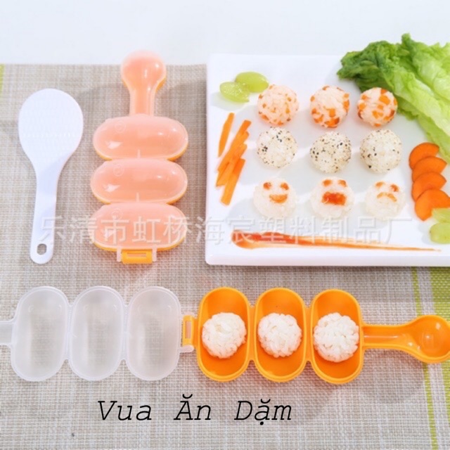 Khuôn Lắc Cơm Hình Tròn Cho Bé 3 Ngăn Khuôn Lắc Cơm Hình Tròn Cho Bé 3 Ngăn