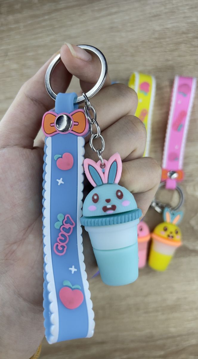 Móc Khoá Hình Thú Cực Đẹp - Ly Trà Sữa Guly Nhiều Màu