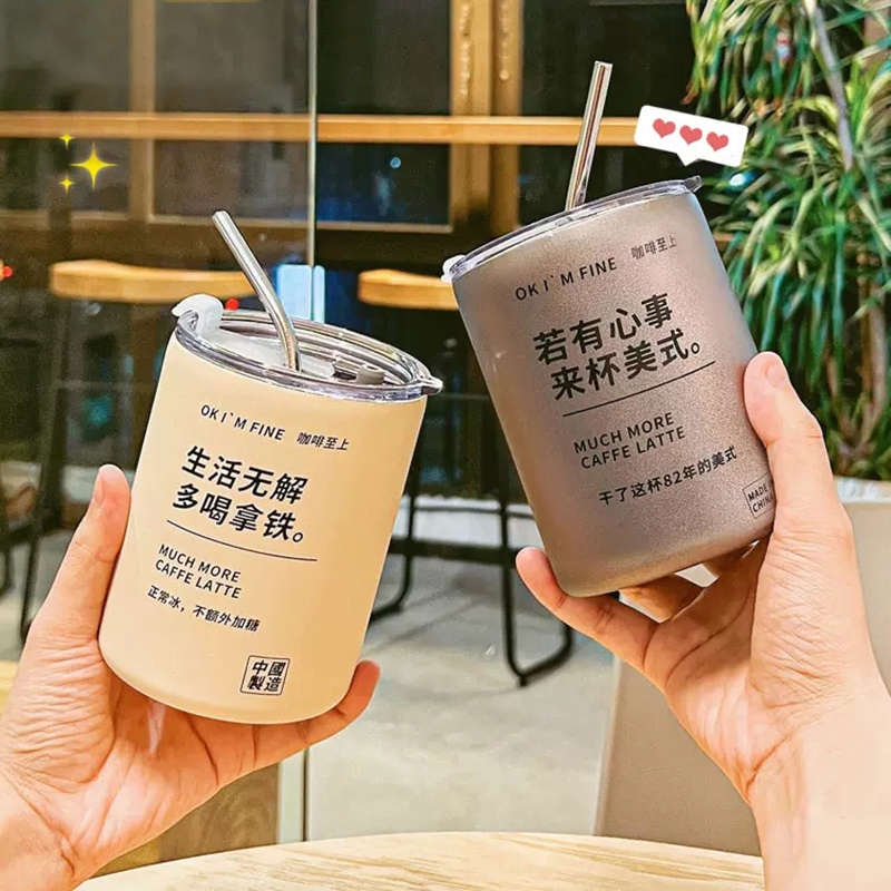 Ly Giữ Nhiệt Good-Morning 360Ml Kèm Ống Hút Ly Giữ Nhiệt Good-Morning 360Ml Kèm Ống Hút
