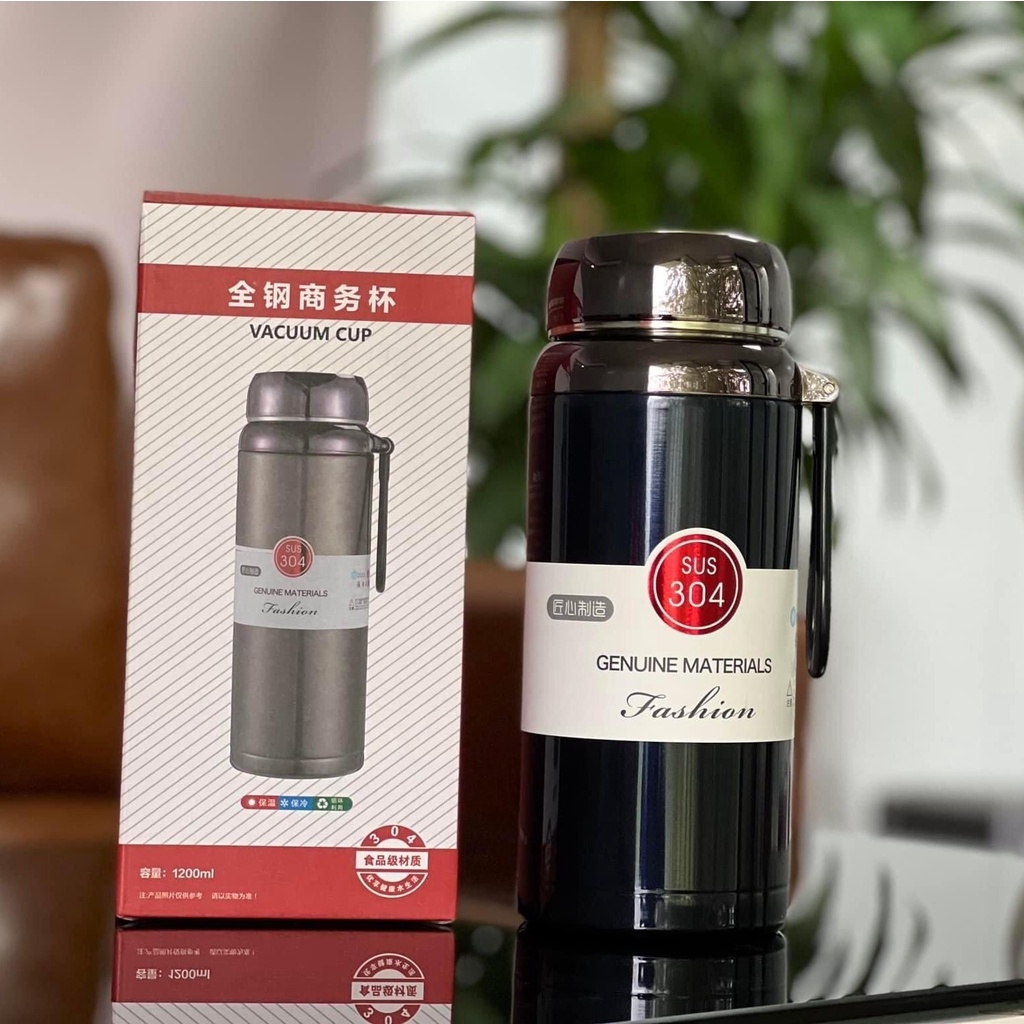 Bình Nước Giữ Nhiệt Nóng Lạnh Chất Liệu Inox 304 Cao Cấp Thể Tích 1200Ml