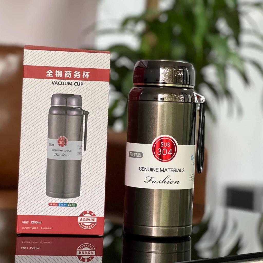 Bình Nước Giữ Nhiệt Nóng Lạnh Chất Liệu Inox 304 Cao Cấp Thể Tích 1200Ml