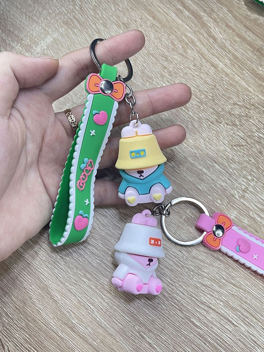 Móc Khoá Hình Thú Cực Đẹp - Gấu Đội Nón Móc Khoá Hình Thú Cực Đẹp - Gấu Đội Nón