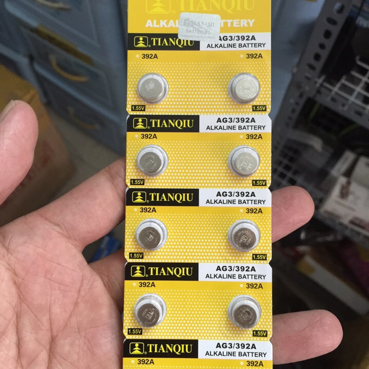 PIN AG3 DÙNG CHO ĐÈN PIN MINI 1 VĨ 10 VIÊN