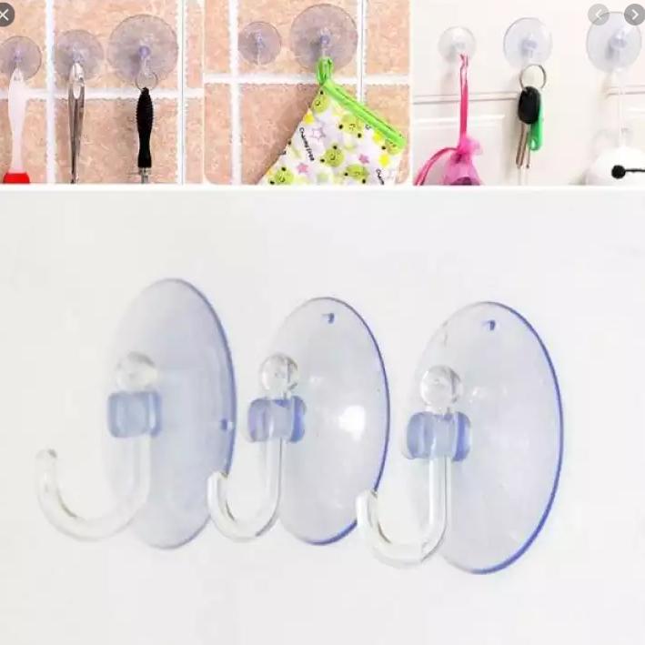 Combo 10 Móc Hút Trong Suốt 3Cm Combo 10 Móc Hút Trong Suốt 3Cm