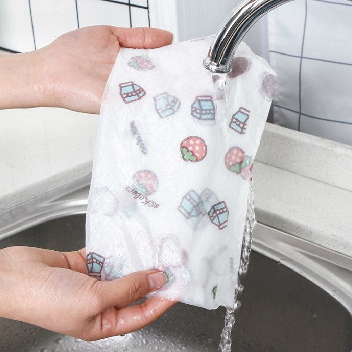 Cuộn Giấy Lau Hoa Văn Chất Liệu Rayon Có Thể Giặt Đượcu Bếp Đa Năng 24X15Cm Cuộn Giấy Lau Hoa Văn Chất Liệu Rayon Có Thể Giặt Đượcu Bếp Đa Năng 24X15Cm