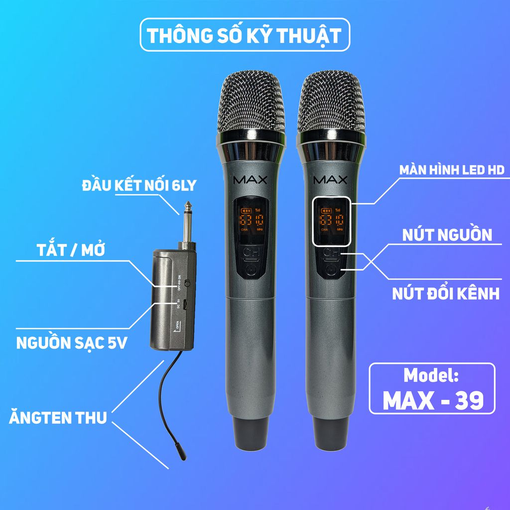 Micro Không Dây Đa Năng Max 39