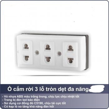 Ổ Điện 3 Lỗ 2 Chấu Đồng Ổ Điện 3 Lỗ 2 Chấu Đồng