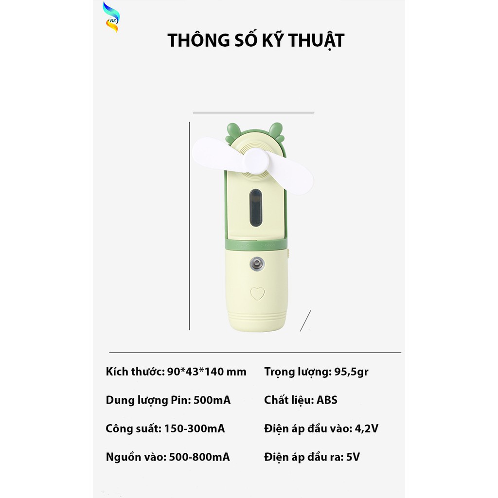Máy Phun Sương Mini Kèm Quạt Cầm Tay