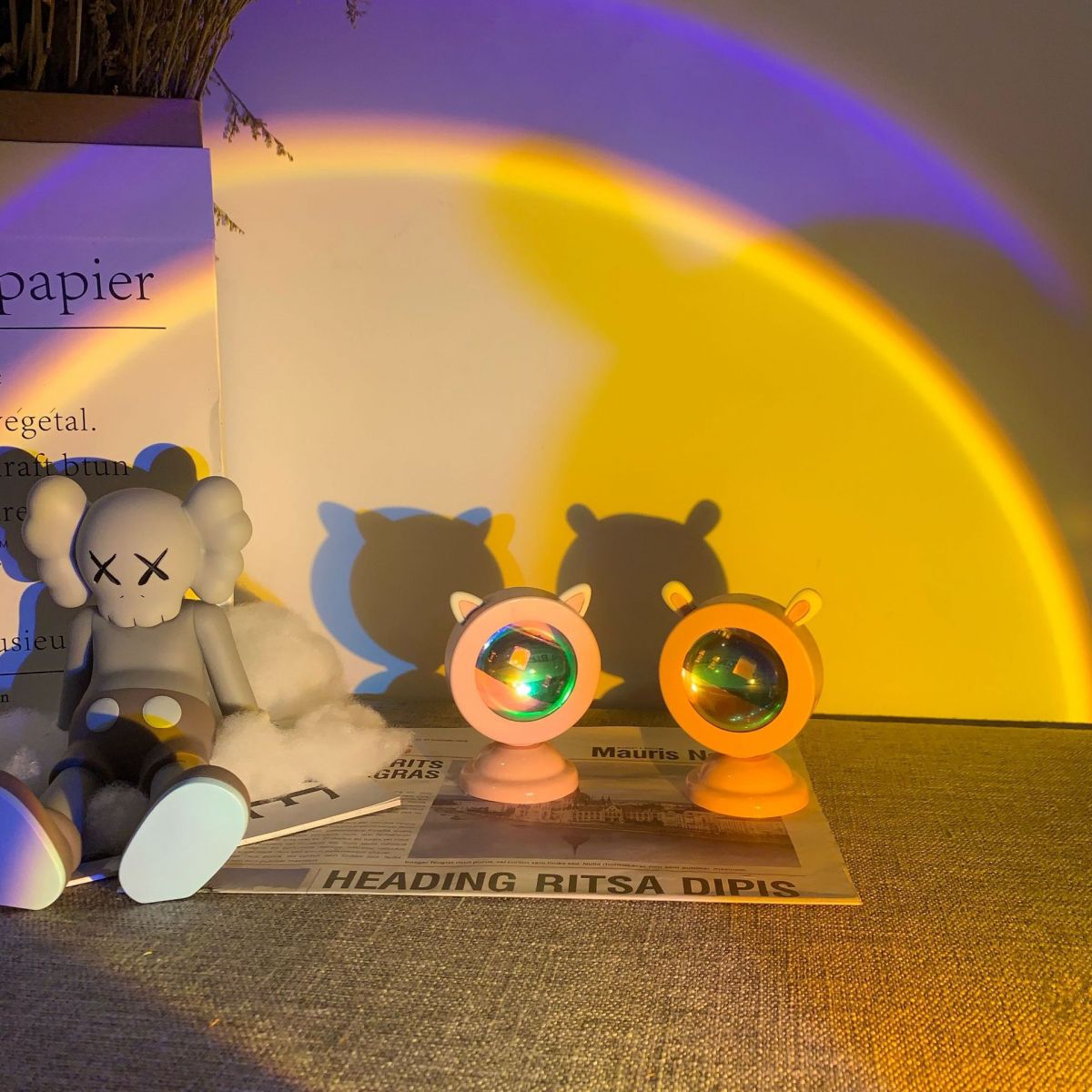 Đèn Chiếu Sống Ảo Hoàng Hôn Hình Thỏ Đèn Chiếu Sống Ảo Hoàng Hôn Hình Thỏ