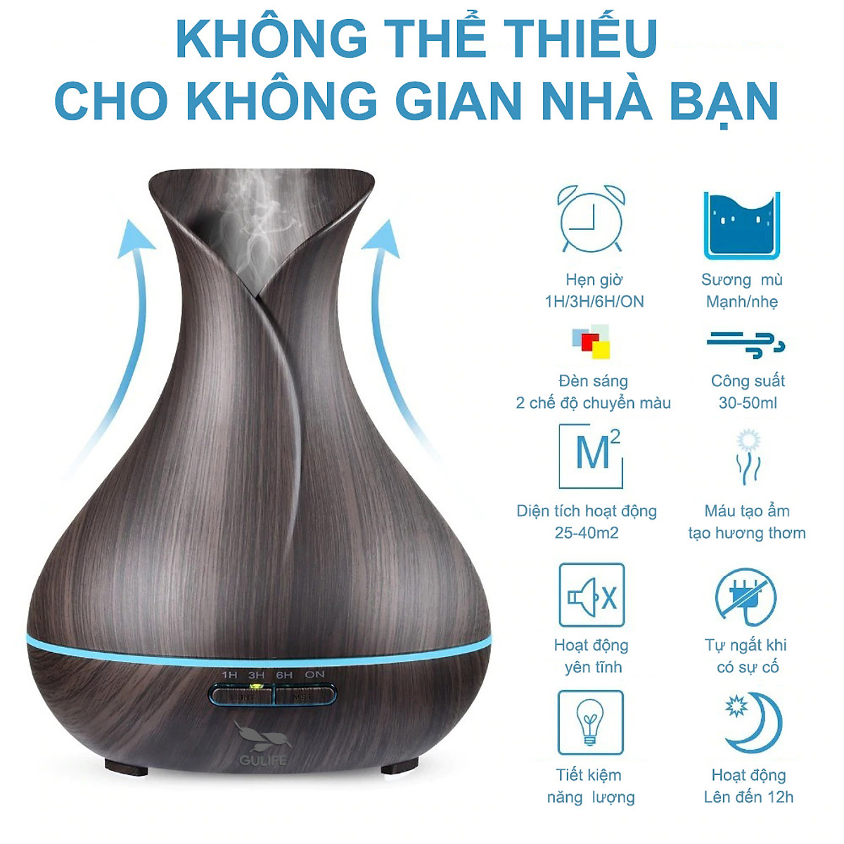 Máy Tạo Độ Ẩm Hình Hoa Tulip Có Điều Kiển 500Ml Máy Tạo Độ Ẩm Hình Hoa Tulip Có Điều Kiển 500Ml