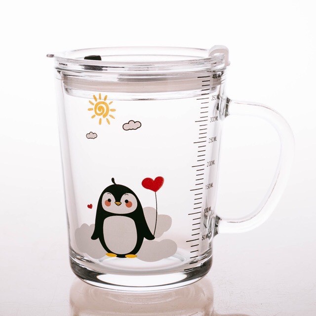 Cốc Uống Sữa Chia Vạch Thuỷ Tinh Chịu Nhiệt Hamster Cốc Uống Sữa Chia Vạch Thuỷ Tinh Chịu Nhiệt Hamster
