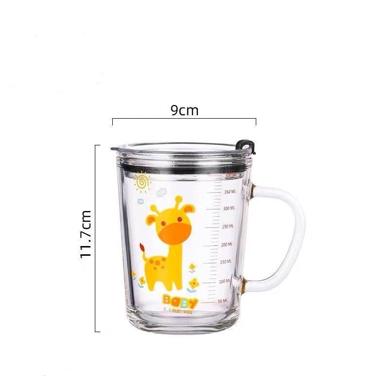 Cốc Uống Sữa Chia Vạch Thuỷ Tinh Chịu Nhiệt Hamster Cốc Uống Sữa Chia Vạch Thuỷ Tinh Chịu Nhiệt Hamster