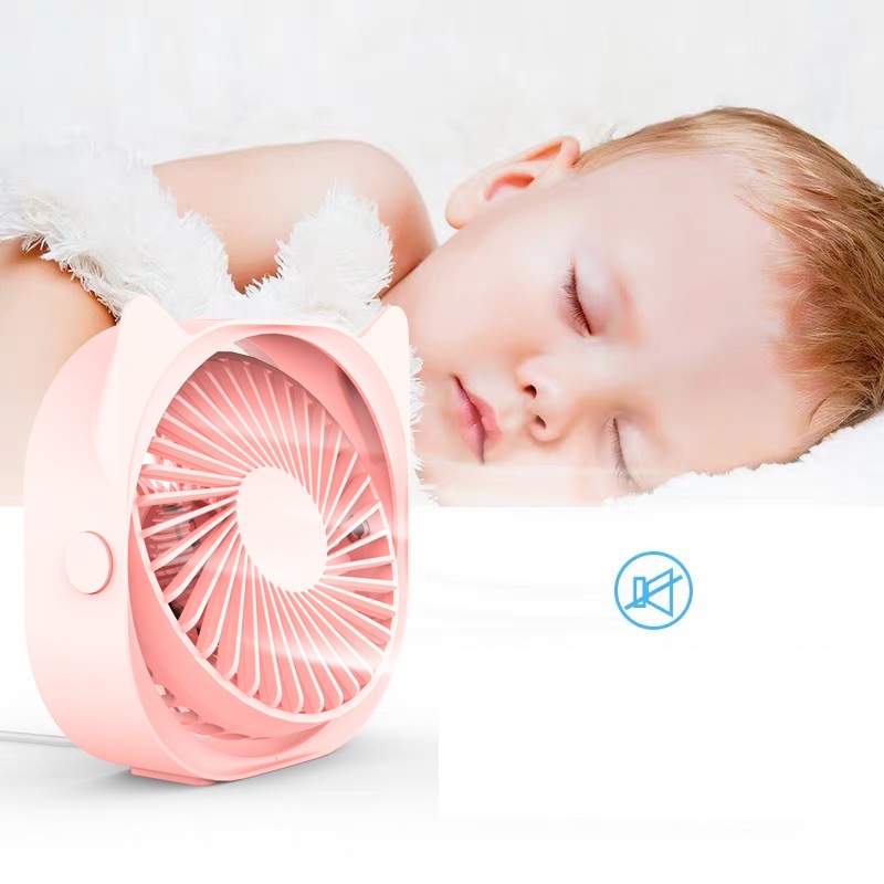 Quạt Để Bàn Tai Thỏ 12.6X12.6X5.1Cm