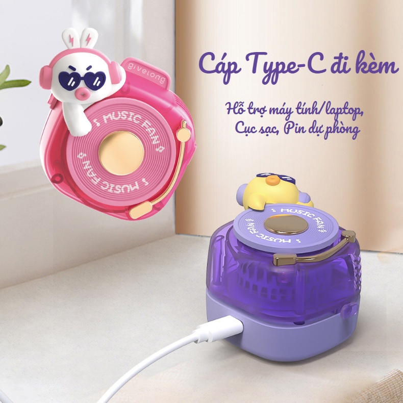 Quạt Đeo Cổ Dj Sạc Usb