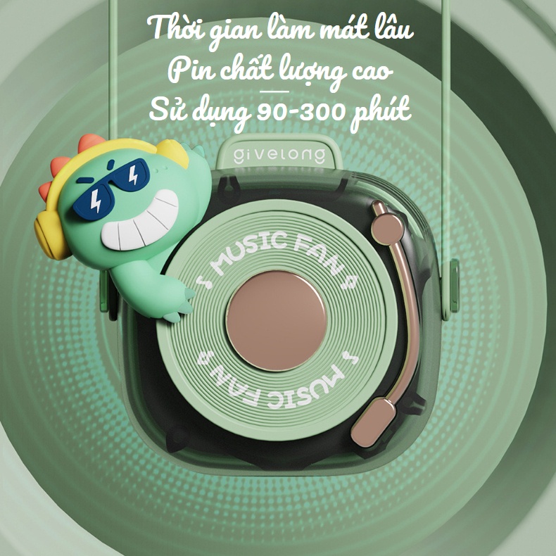 Quạt Đeo Cổ Dj Sạc Usb